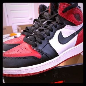 Jordan 1 Bred toe